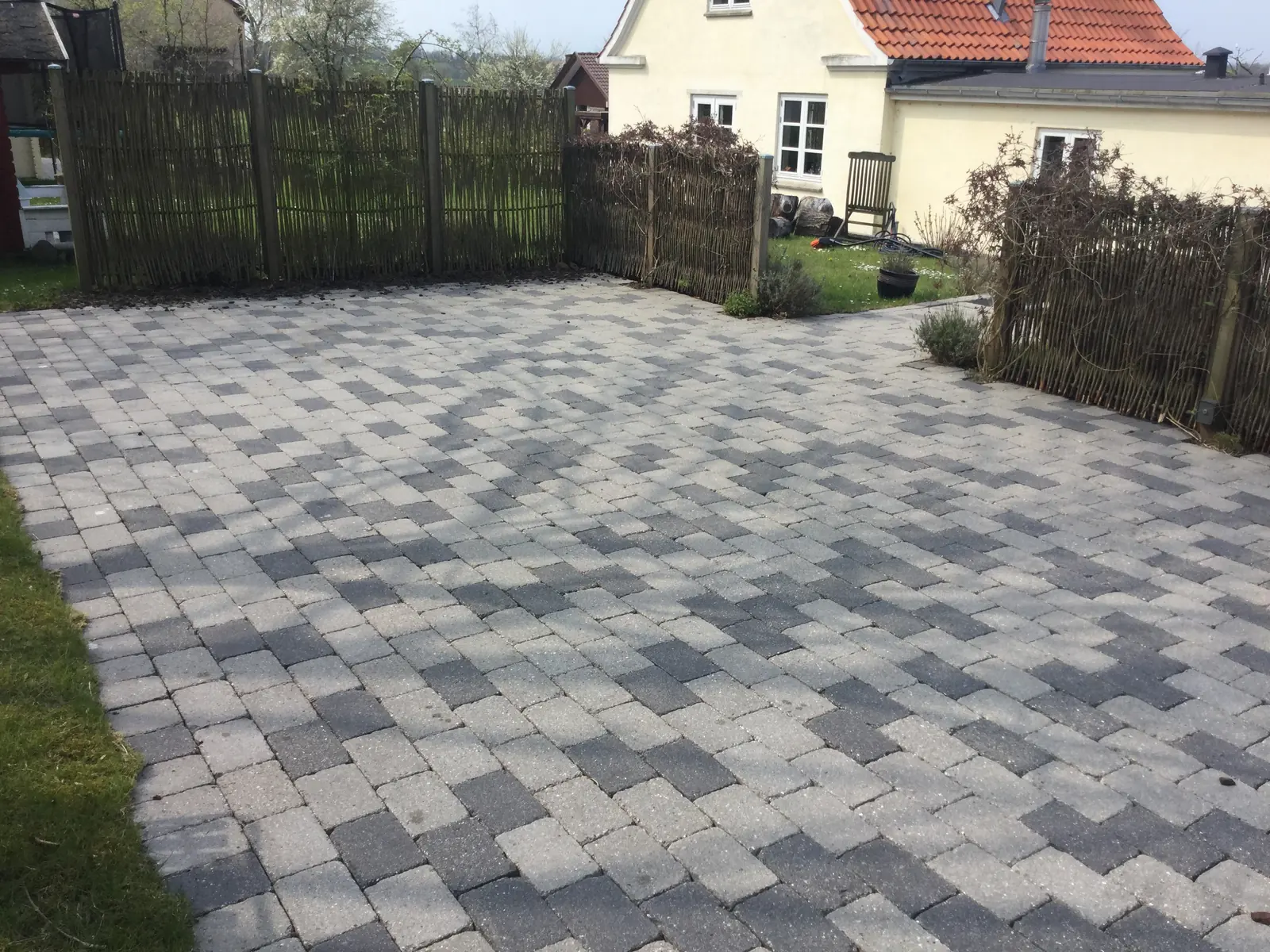 The same driveway after cleaning and re-sanding