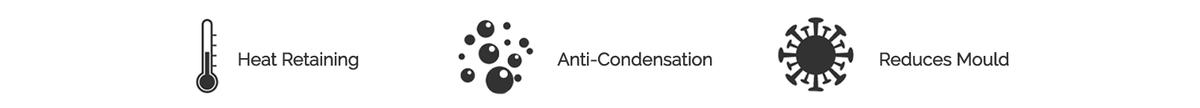 ProTHERM properties: heat retaining, anti-condensation, reduces mould
