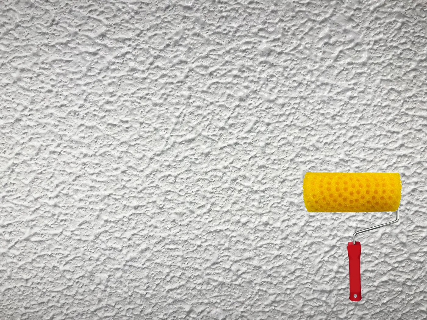 Heavy textured basecoat finish with its application roller