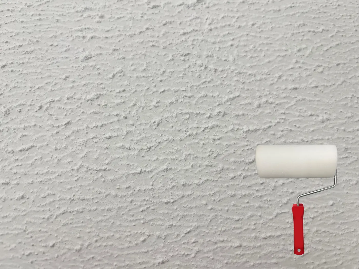 Light textured basecoat finish with its application roller