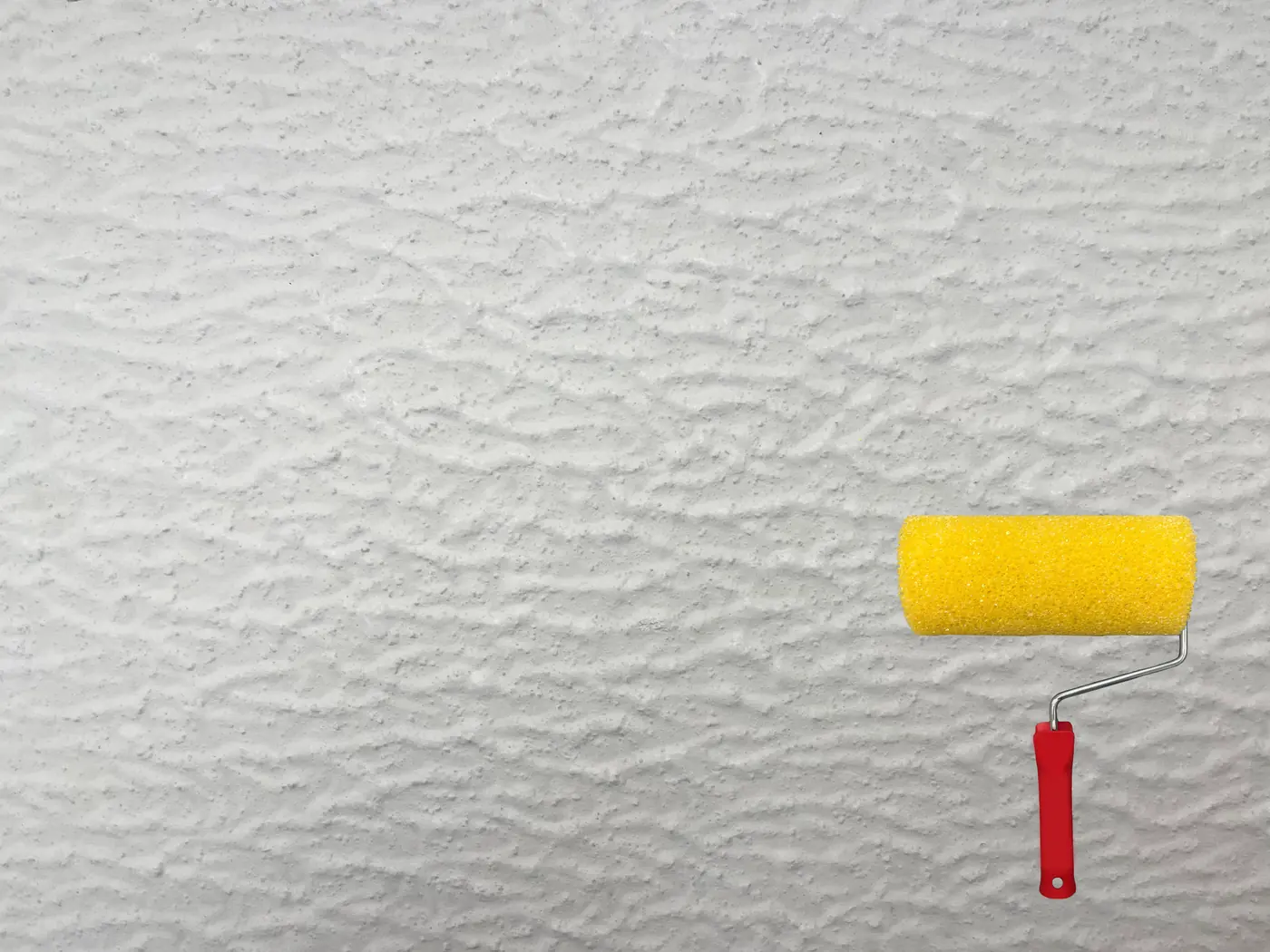 Medium textured basecoat finish with its application roller